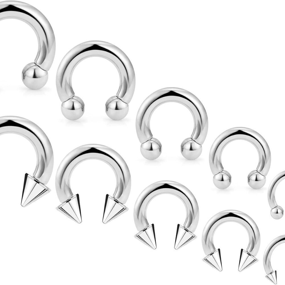 Septum Ear Earrings Gauges Kit Surgical Steel Body Jewelry for Women